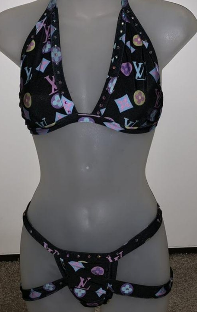 Stylish Black Halter Bikini Set